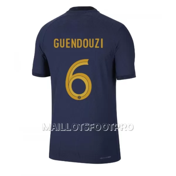 Maillot France Matteo Guendouzi 6 Homme Domicile Coupe du Monde 2022