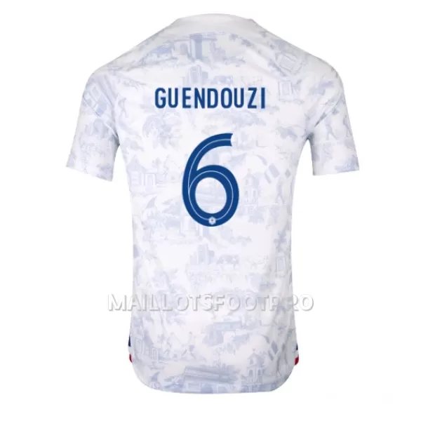 Maillot France Matteo Guendouzi 6 Homme Extérieur Coupe du Monde 2022