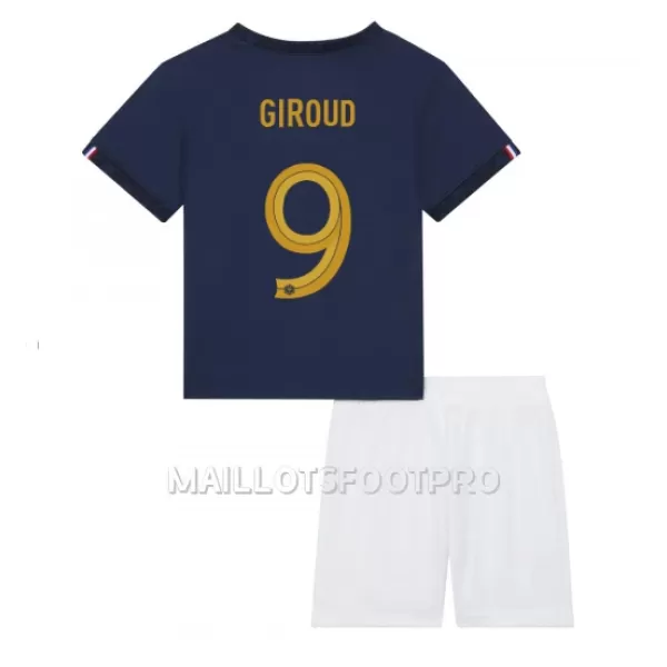 Maillot France Olivier Giroud 9 Enfant Domicile Coupe du Monde 2022