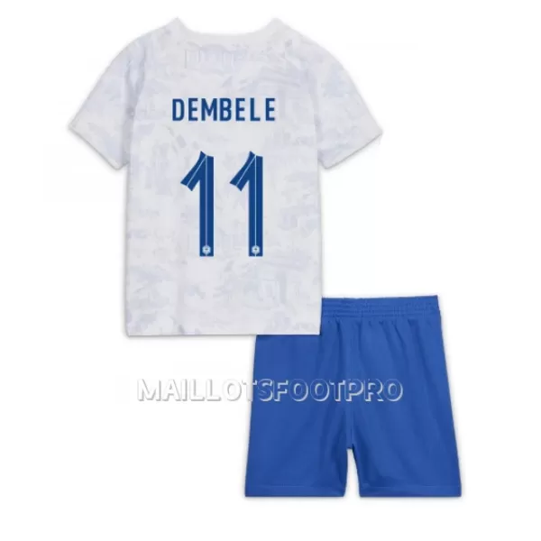 Maillot France Ousmane Dembele 11 Enfant Extérieur Coupe du Monde 2022