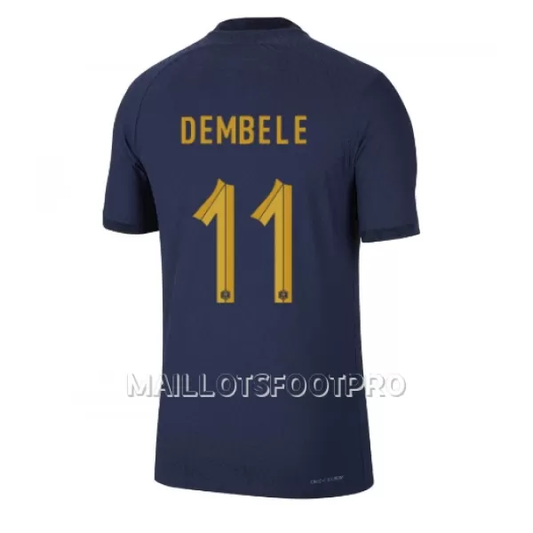 Maillot France Ousmane Dembele 11 Homme Domicile Coupe du Monde 2022