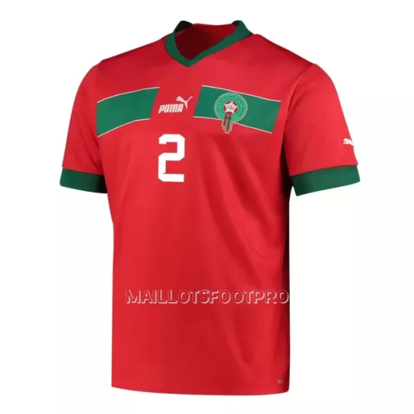 Maillot Maroc HAKIMI 2 Homme Domicile Coupe du Monde 2022