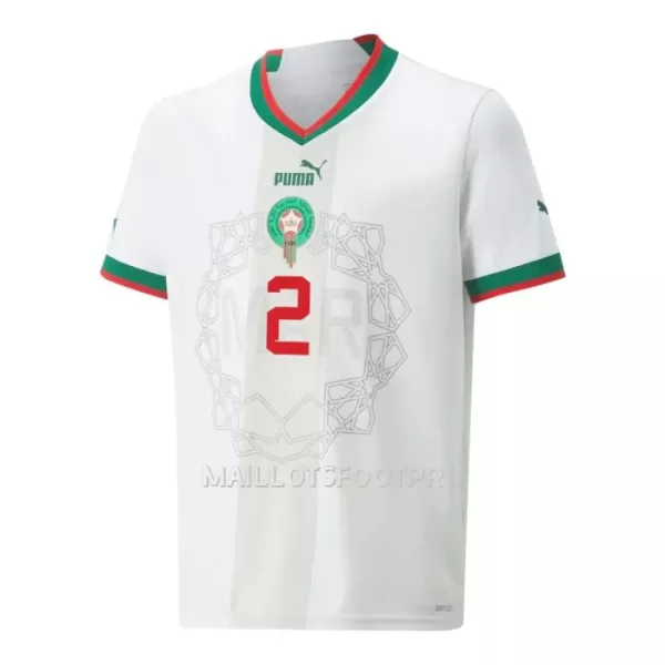 Maillot Maroc HAKIMI 2 Homme Extérieur Coupe du Monde 2022