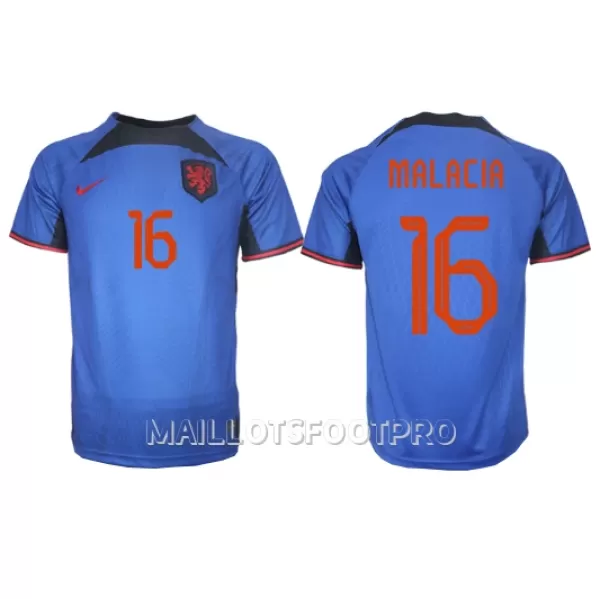 Maillot Pays-Bas Tyrell Malacia 16 Homme Extérieur Coupe du Monde 2022