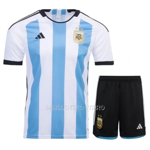 Maillot Argentine 3 Star Enfant Domicile Coupe du Monde 2022