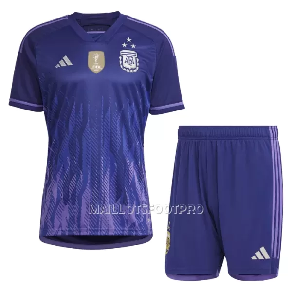 Maillot Argentine 3 Star Enfant Extérieur Coupe du Monde 2022