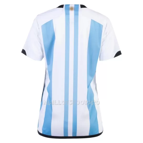 Maillot Argentine 3 Star Femme Domicile Coupe du Monde 2022