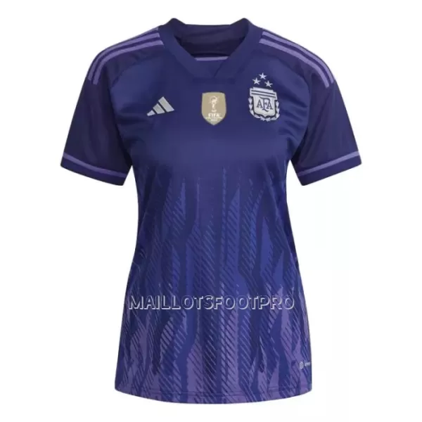 Maillot Argentine 3 Star Femme Extérieur Coupe du Monde 2022