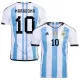 Maillot Argentine 3 Star MARADONA 10 Homme Domicile Coupe du Monde 2022