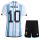 Maillot Argentine 3 Star MESSI 10 Enfant Domicile Coupe du Monde 2022