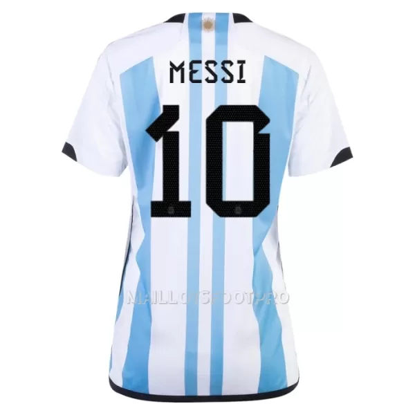 Maillot Argentine 3 Star MESSI 10 Femme Coupe du Monde 2022