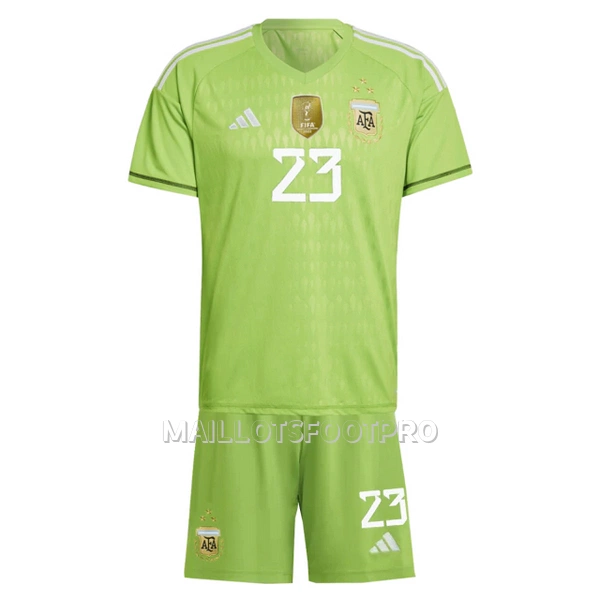 Maillot Gardien Argentine Emiliano Martinez 23 Enfant Domicile Coupe du Monde 2022