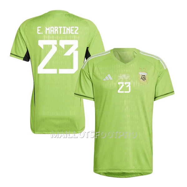 Maillot Gardien Argentine Emiliano Martinez 23 Homme Coupe du Monde 2022