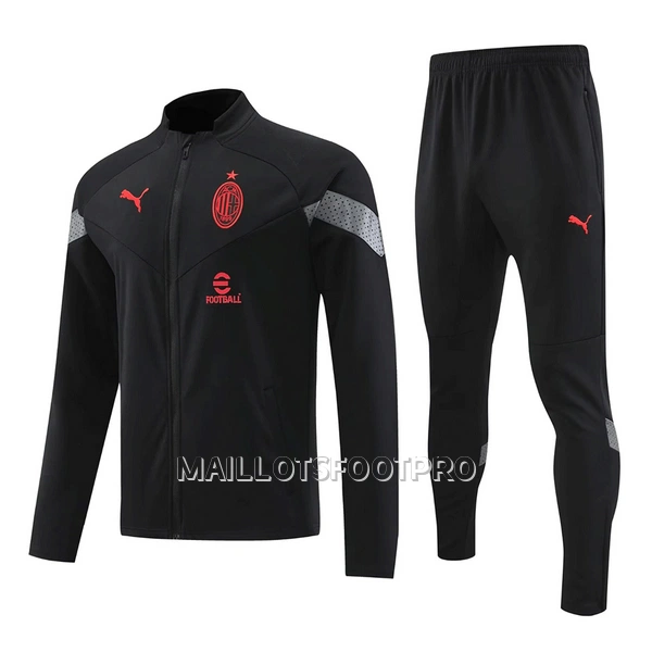 AC Milan Ensemble Vestes d'Entraînement Homme 2022 Noire