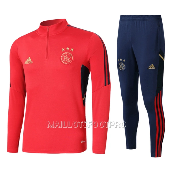 Ajax Amsterdam Sweat d'Entraînement Enfant 22-23 Quart-Zip Rouge