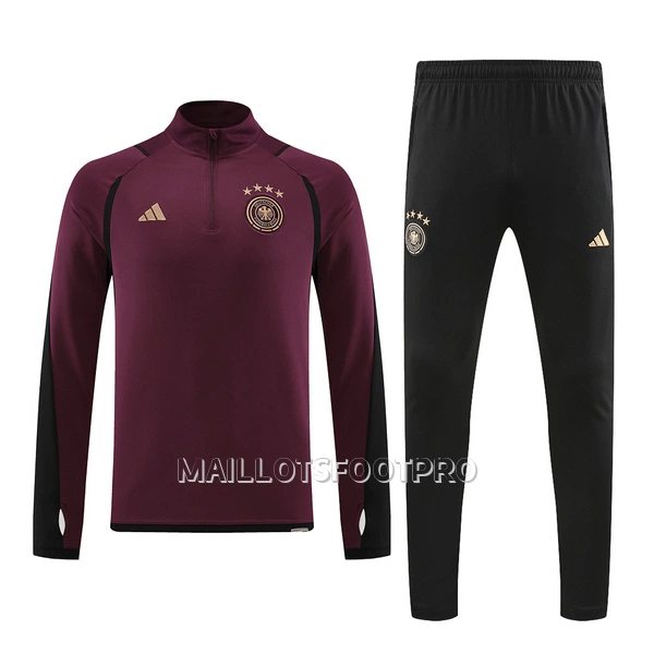 Allemagne Sweat d'Entraînement Homme 2022 Quart-Zip Rouge