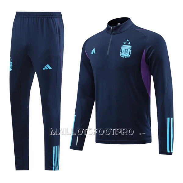 Argentine 3 Stars Royal Sweat d'Entraînement Homme 22-23 Quart-Zip Bleue