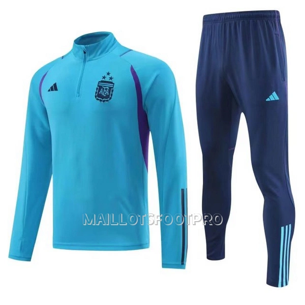 Argentine 3 Stars Sweat d'Entraînement Homme 22-23 Quart-Zip Bleue