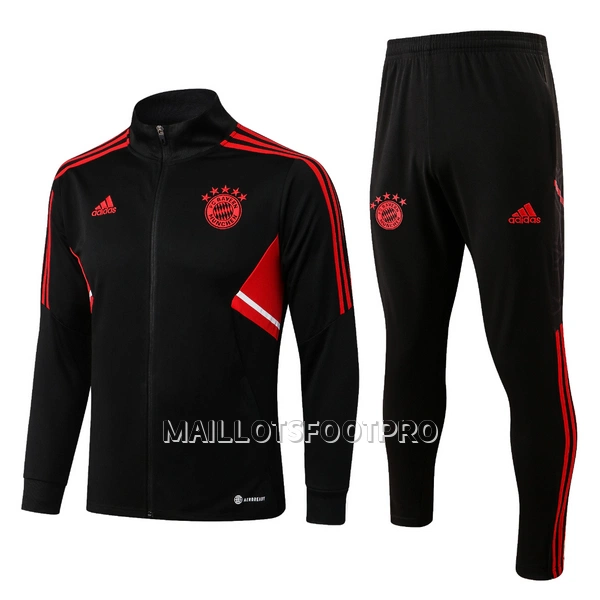 Bayern Munich Ensemble Sweat d'Entraînement Homme 22-23 Noir Rouge