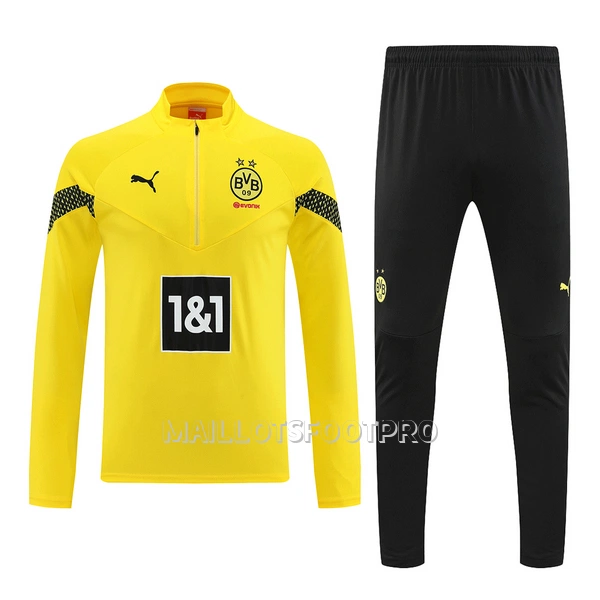 Borussia Dortmund Sweat d'Entraînement Homme 22-23 Quart-Zip Jaune