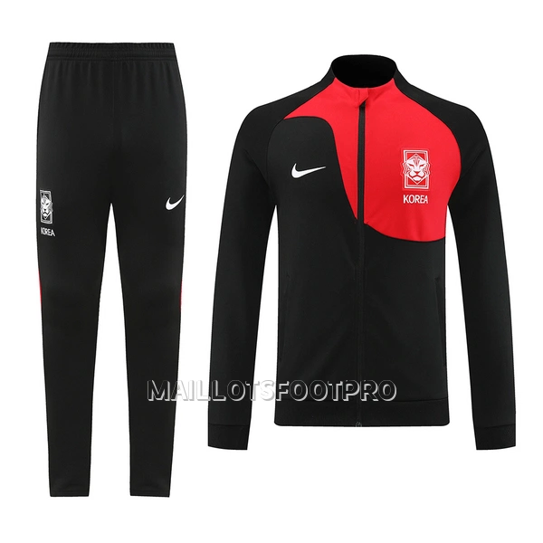 Corée du Sud Ensemble Vestes d'Entraînement Homme 2022 Noir Rouge