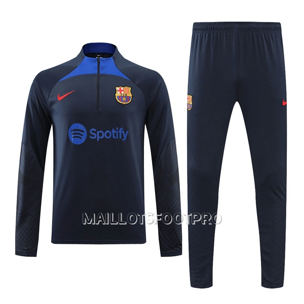 FC Barcelone Sweat d'Entraînement Homme 22-23 Quart-Zip Navy