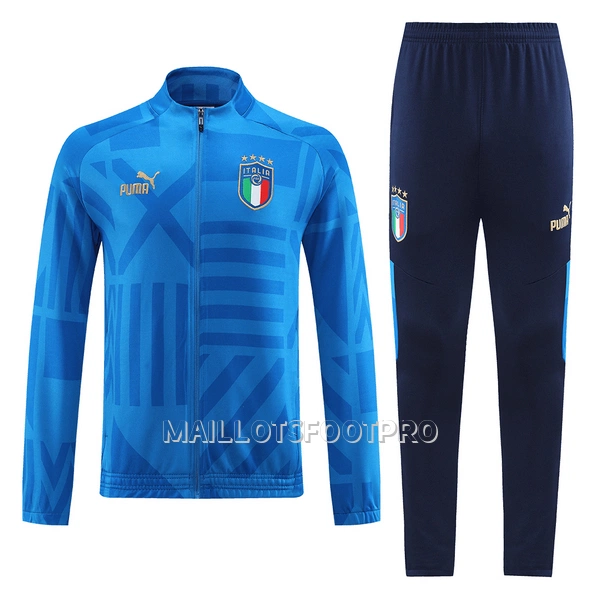 Italie Ensemble Vestes d'Entraînement Homme 2022 Bleue