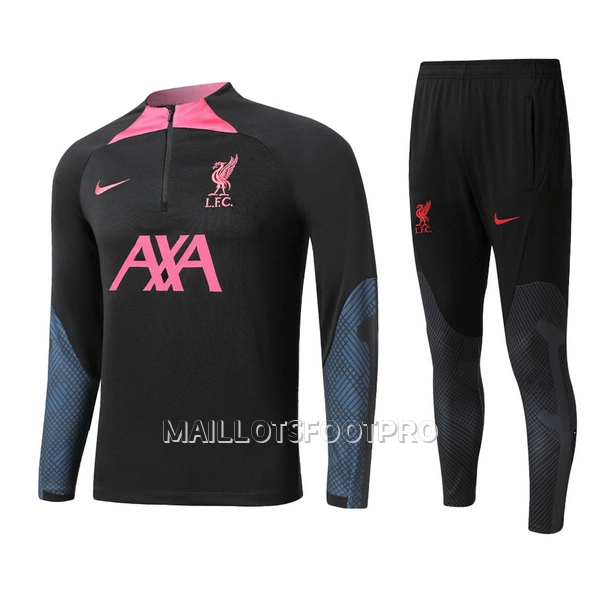 Liverpool Sweat d'Entraînement Enfant 22-23 Quart-Zip Noire