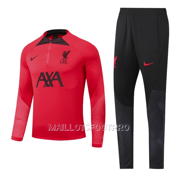 Liverpool Sweat d'Entraînement Enfant 22-23 Quart-Zip Rouge