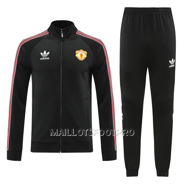 Manchester United Ensemble Vestes d'Entraînement Homme 22-23 Noire