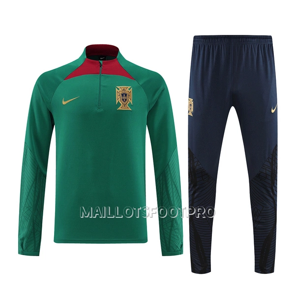 Portugal Sweat d'Entraînement Homme 2022 Quart-Zip Verte