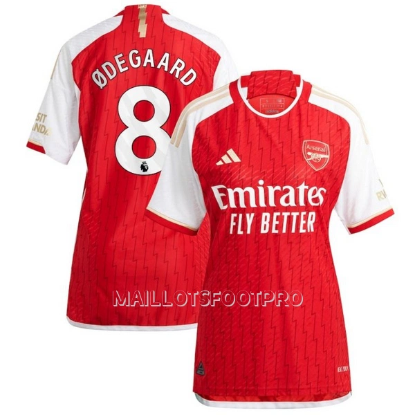 Maillot Arsenal Odegaard 8 Femme Domicile 2023-24