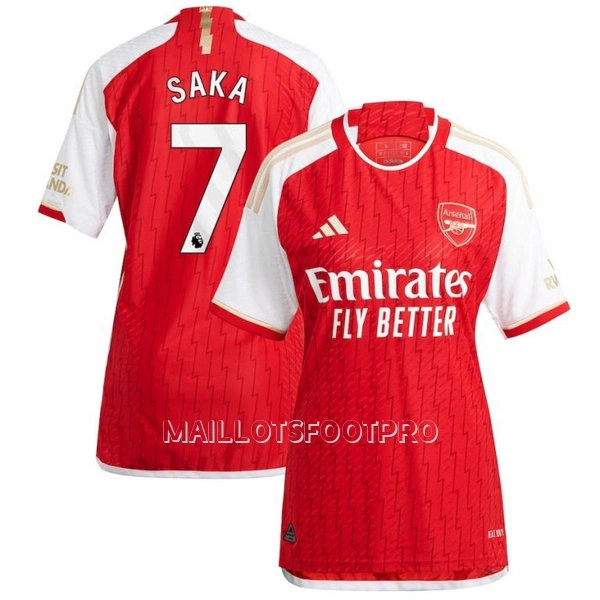 Maillot Arsenal Saka 7 Femme Domicile 2023-24