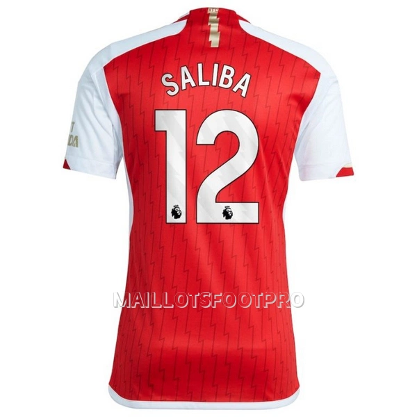 Maillot Arsenal Saliba 12 Homme Domicile 2023-24