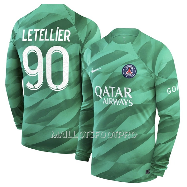 Maillot Gardien Paris Saint-Germain Letellier 90 Homme Domicile 2023-24 Manches Longues