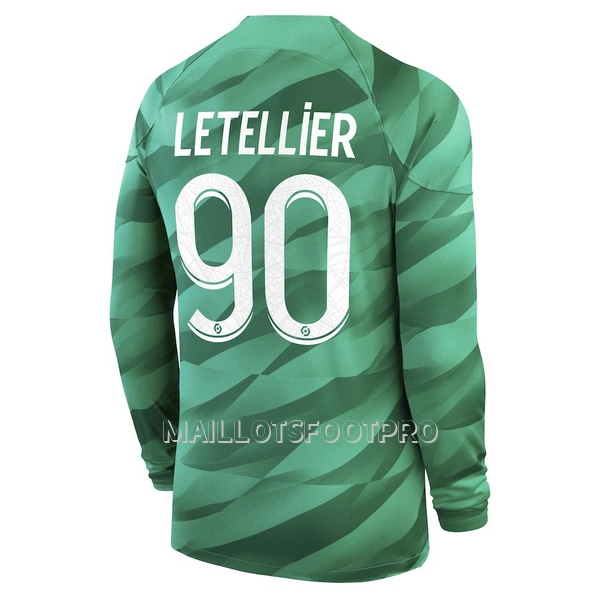 Maillot Gardien Paris Saint-Germain Letellier 90 Homme Domicile 2023-24 Manches Longues