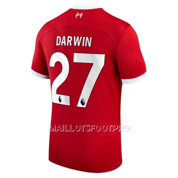 Maillot Liverpool Darwin 27 Homme Domicile 2023-24