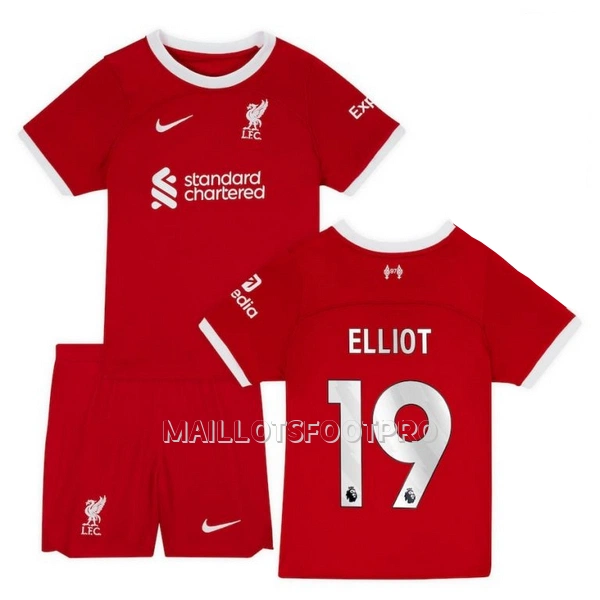 Maillot Liverpool Elliot 19 Enfant Domicile 2023-24