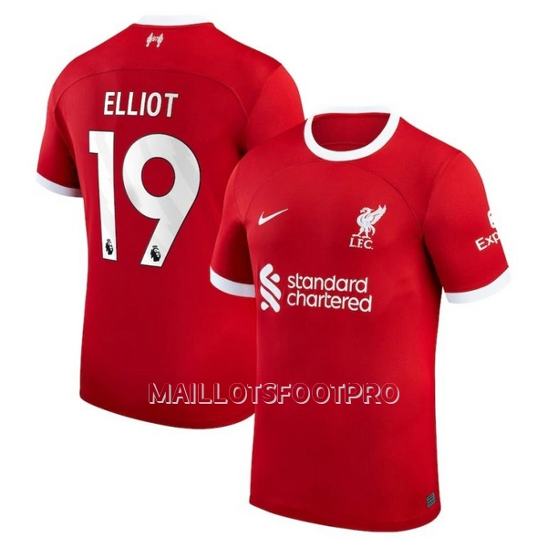 Maillot Liverpool Elliot 19 Homme Domicile 2023-24