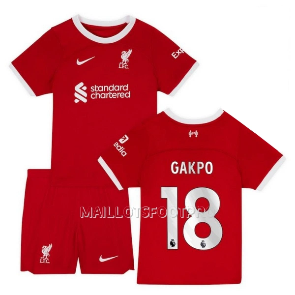 Maillot Liverpool Gakpo 18 Enfant Domicile 2023-24