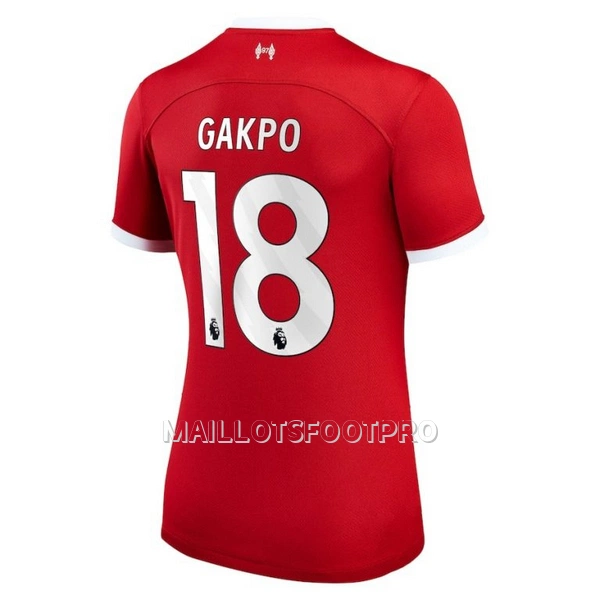 Maillot Liverpool Gakpo 18 Femme Domicile 2023-24