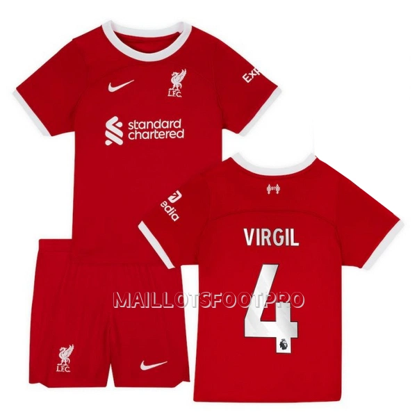 Maillot Liverpool Virgil 4 Enfant Domicile 2023-24