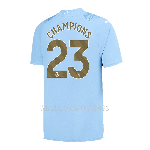 Maillot Manchester City Champions 23 Homme Domicile 2023-24