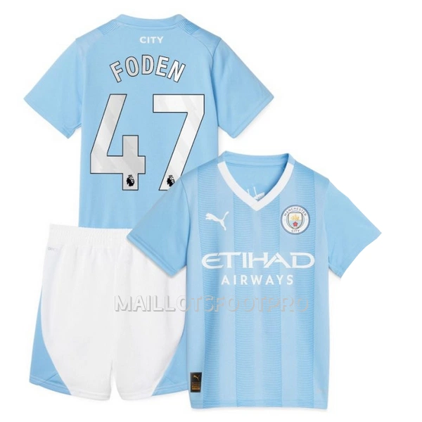 Maillot Manchester City Foden 47 Enfant Domicile 2023-24