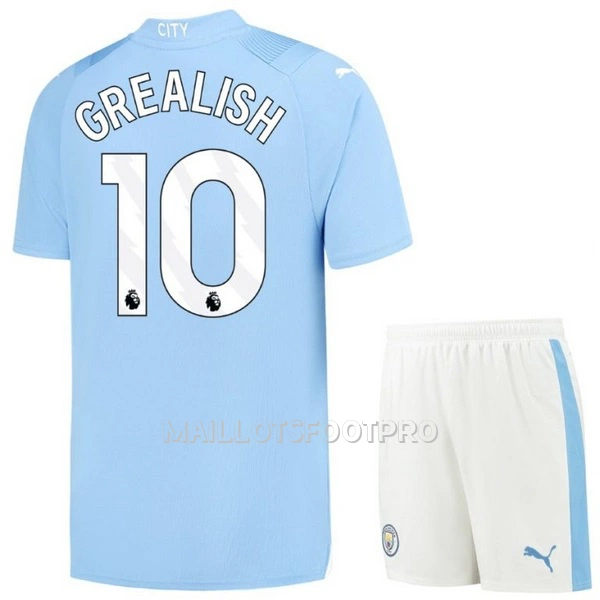 Maillot Manchester City Grealish 10 Enfant Domicile 2023-24