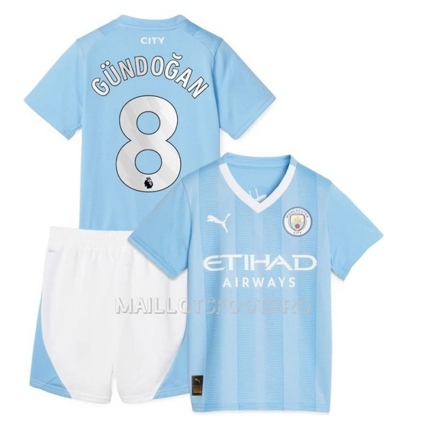 Maillot Manchester City Gundogan 8 Enfant Domicile 2023-24