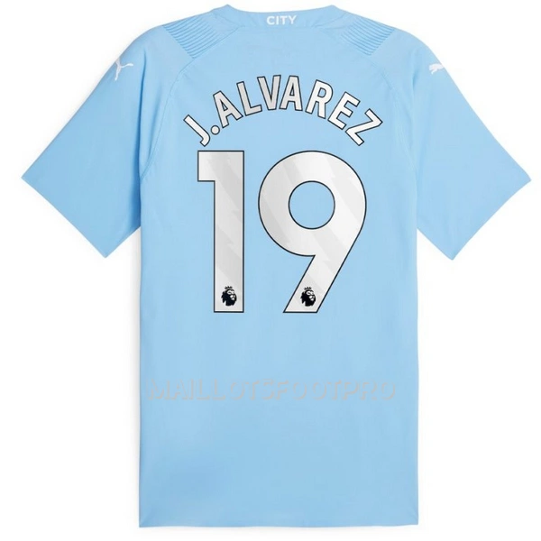 Maillot Manchester City J. Alvarez 19 Homme Domicile 2023-24