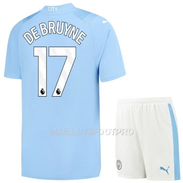 Maillot Manchester City K. De Bruyne 17 Enfant Domicile 2023-24