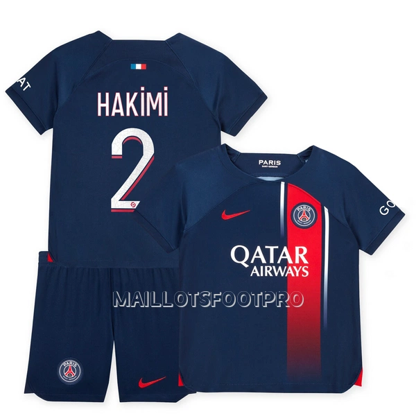 Maillot Paris Saint-Germain Hakimi 2 Enfant Domicile 2023-24