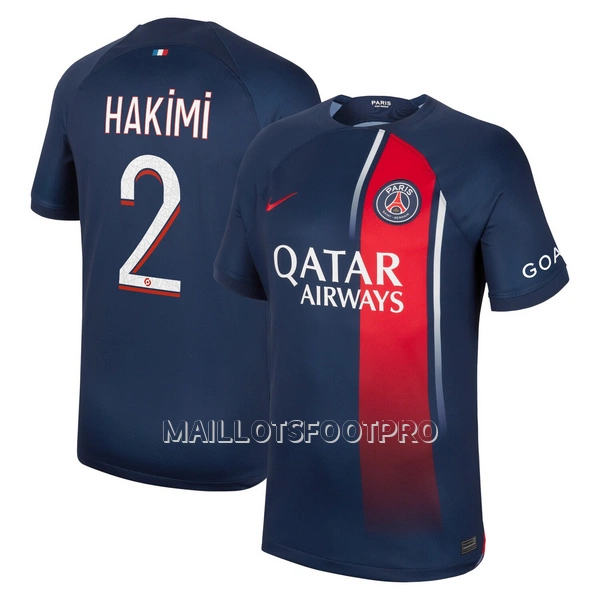 Maillot Paris Saint-Germain Hakimi 2 Homme Domicile 2023-24